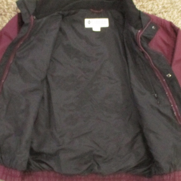Columbia Vintage 90s Windbreaker Jacket Men's Medium Maroon Full Zip Bugaboo - Picture 6 of 13